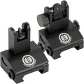 Dagger Defense BUIS Backup Iron Sights - Spring Loaded for Standard Picatinny Rails | Compatible with Red Dots & Scopes