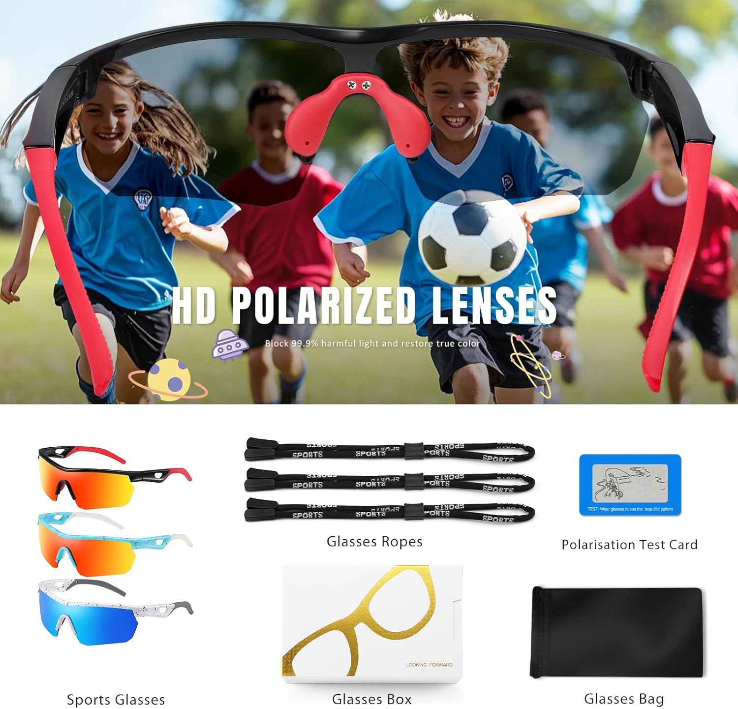 Skiennix Kids Sunglasses - Polarized UV Protection Goggles for Boys & Girls Ages 3-12