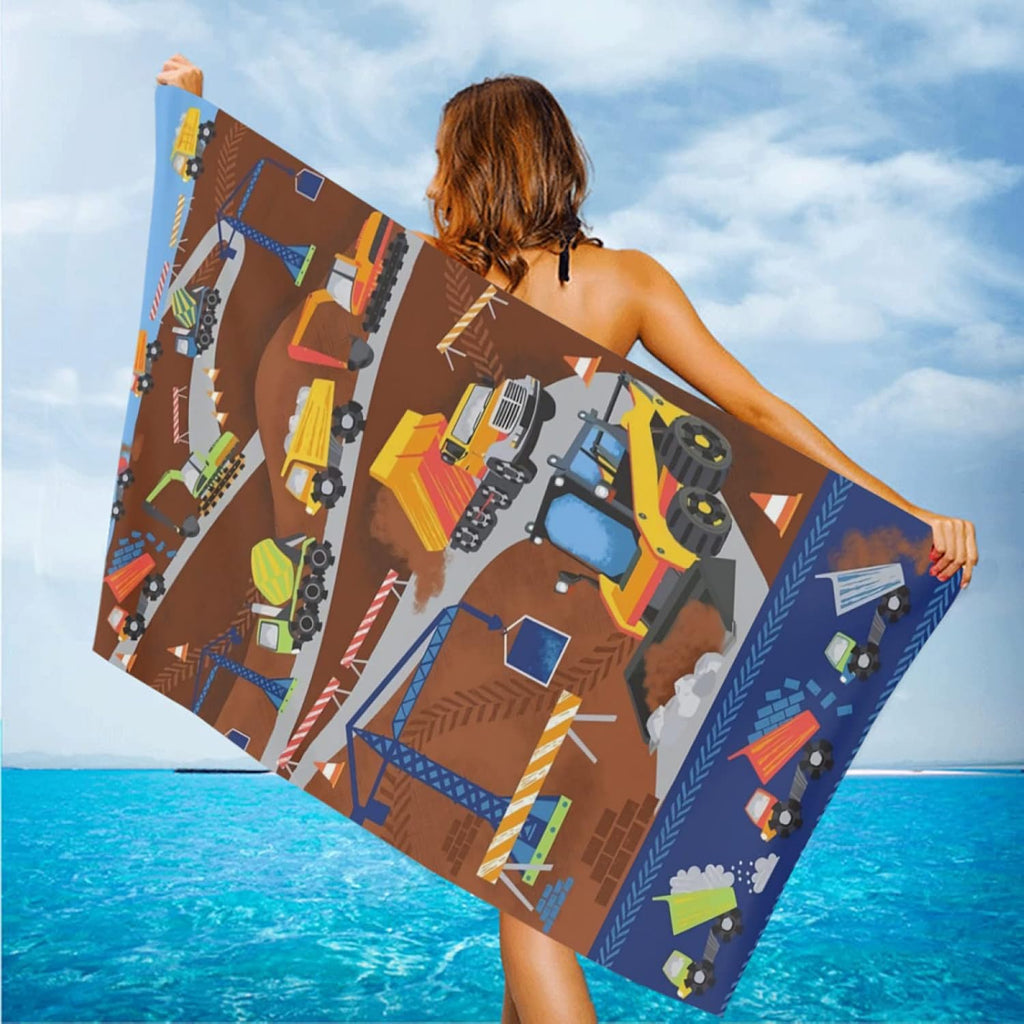 Skiennix Kids Oversized Beach Towel - Sand-Free Microfiber, Quick-Dry, Lightweight | 30x60in