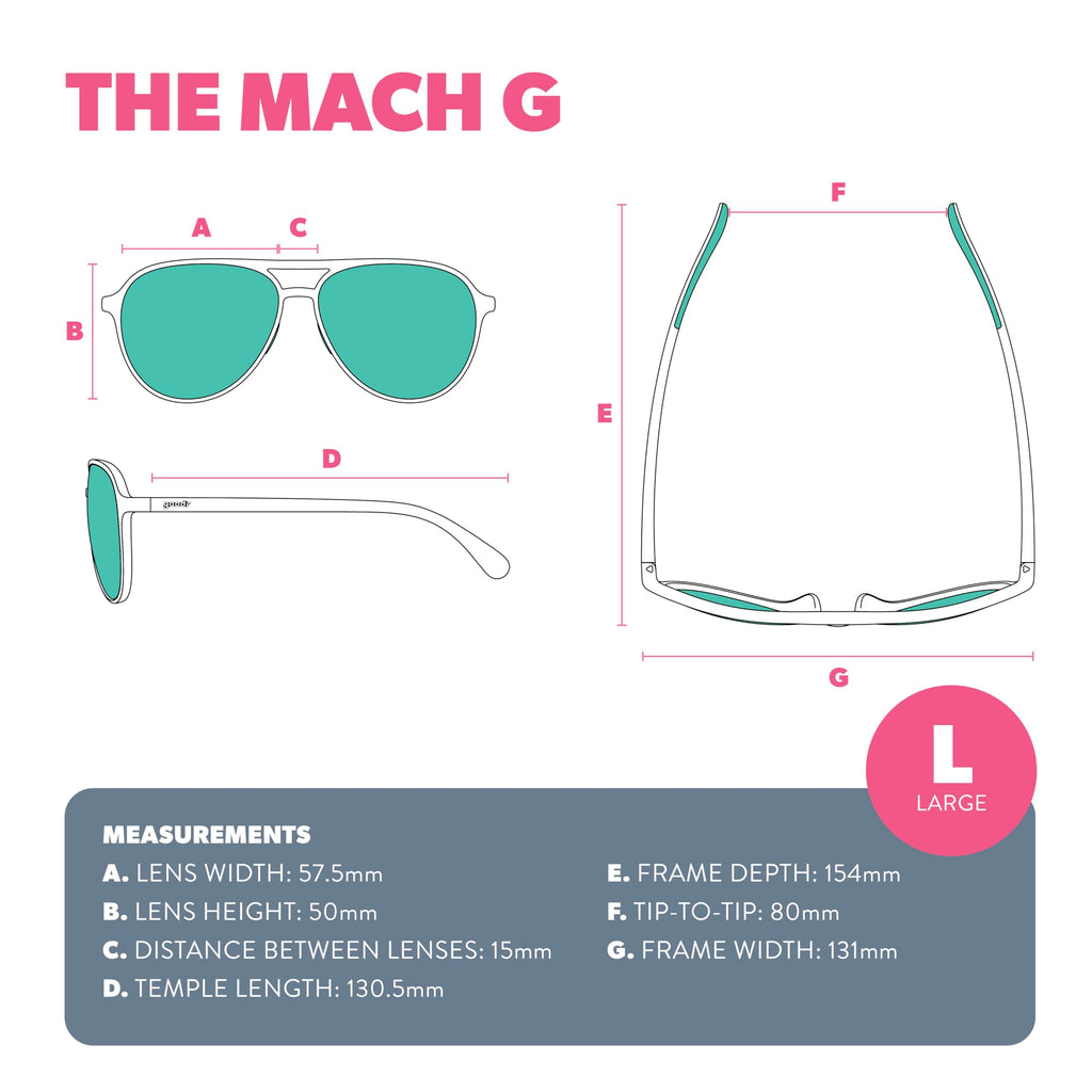 goodr Operation: Blackout Polarized Aviator Sunglasses , Large Sized (Mach G), Black Solid Frame with Black Non-Reflective Glare Reducing Lenses, UV400 Protection, No Slip, No Bounce
