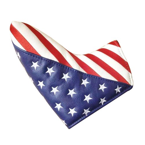 1pc Stars Stripes Design Golf Putter Cover Blade Magnetic Headcover