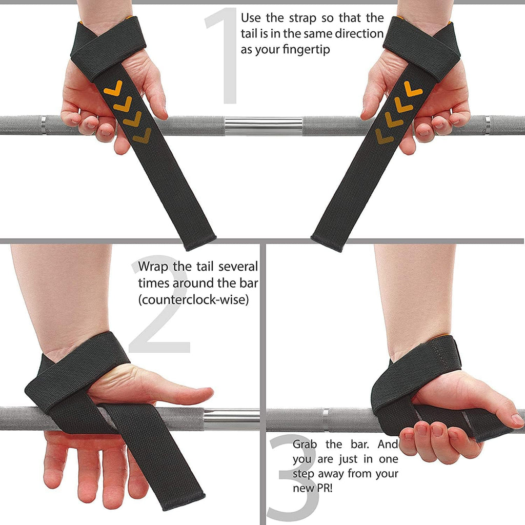 WARM BODY COLD MIND Lasso Lifting Wrist Straps - 770 lb Rated Hand Wraps for Weightlifting & Bodybuilding