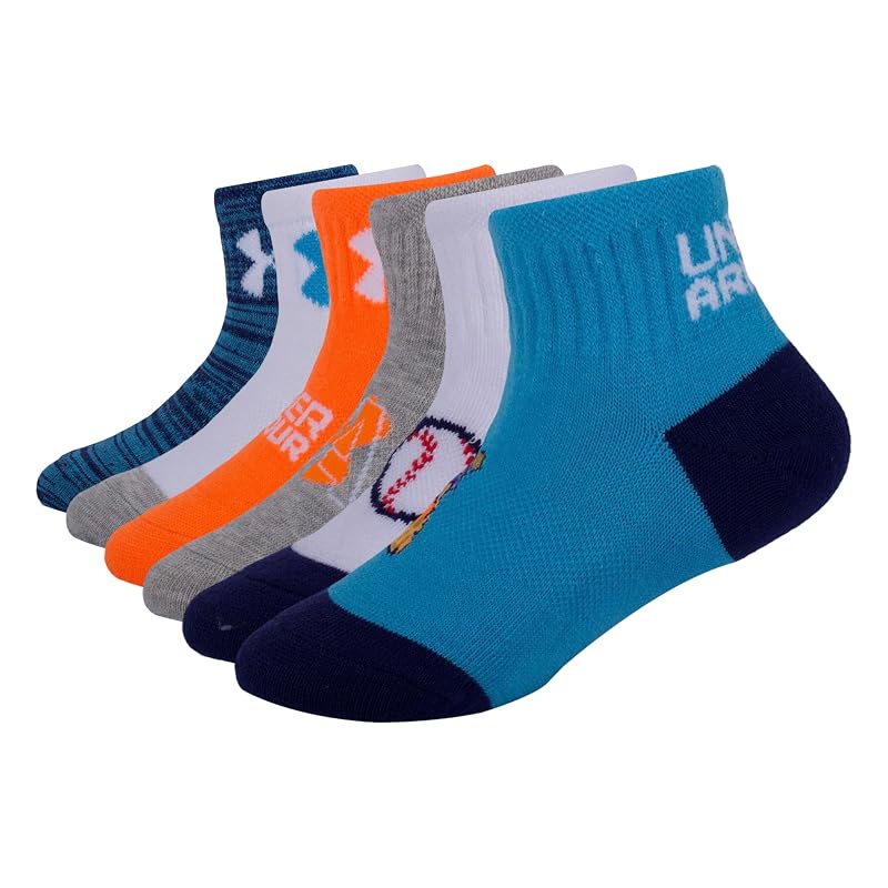 Under Armour Kids Quarter Socks - Multi 4-6 Pairs