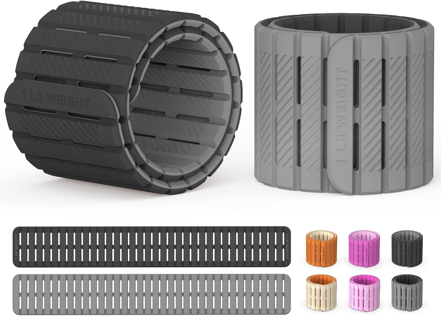 SE7EN Magnetic Ankle Weights - Adjustable 1 lb Set of 2 for Pilates, Yoga, Gym | Silicone Design