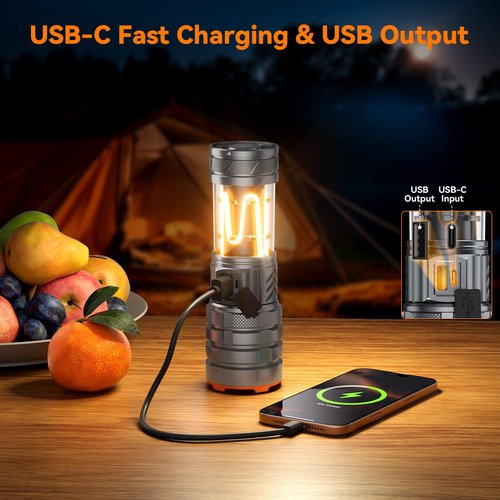 ADDplus Camping Flashlights,90000 Lumens 5000mAh Super Bright High Lumens Rechargeable Flashlight with 11 Modes,Waterproof,Adjustable LED Multi-Flashlight for Car,Outdoor,Camping,Walking,Tactical