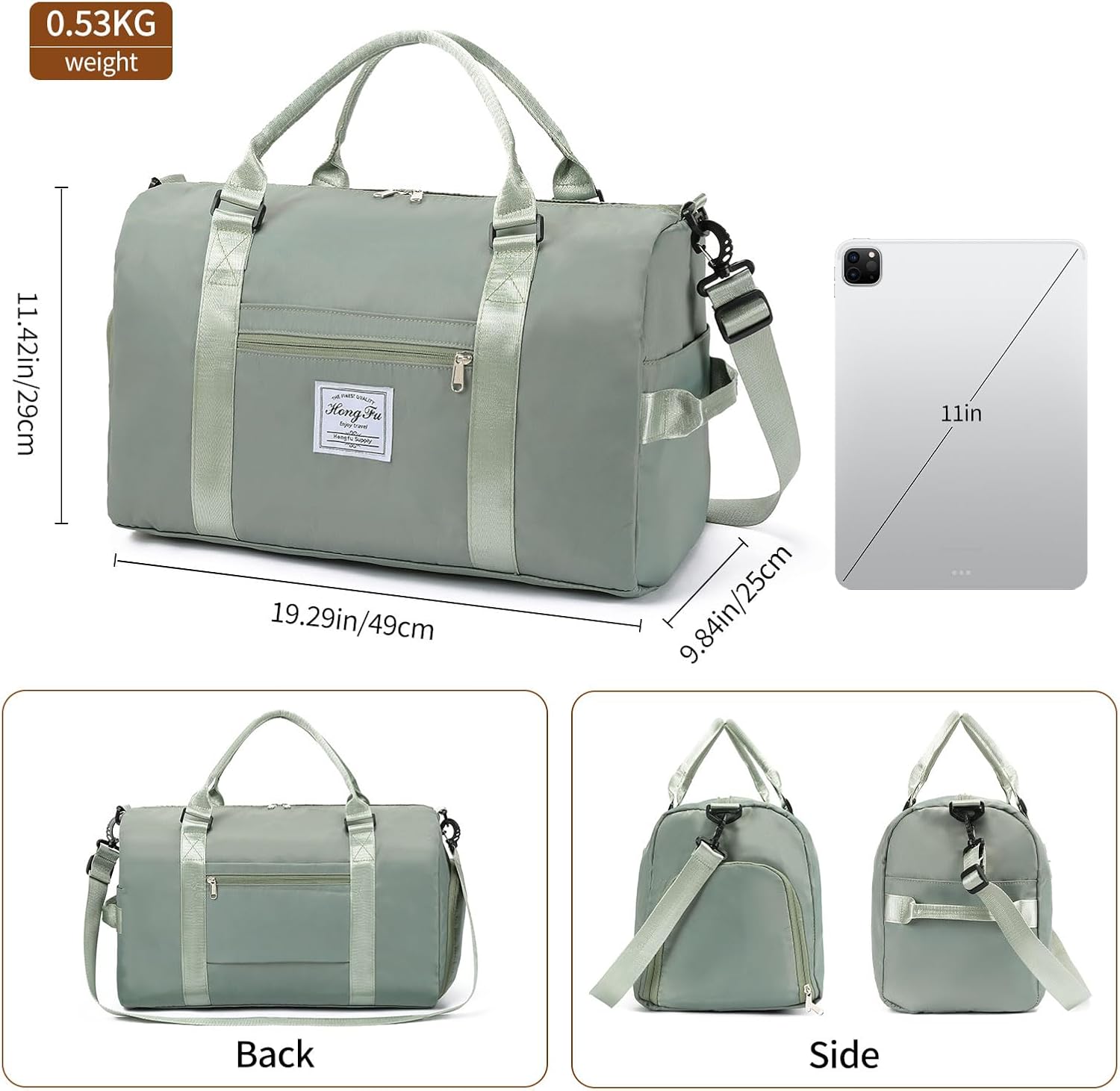 Skiennix Gym Bag for Women - Sports Duffle with Wet Pocket & Shoe Compartment | Perfect for Travel & Weekender