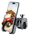 [Upgrade] Golf Cart Phone Mount Holder [Military-Grade Sturdy] with Security Double Lock Compatible with EZGO/Club Car/Yamaha, -360° Rotation with Anti-Scratch Pad [Big Phones & Thick Cases Friendly]
