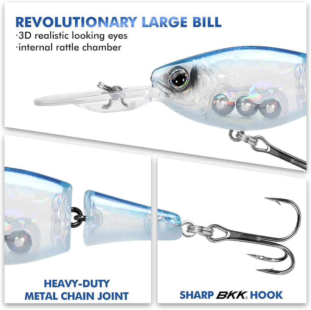 TRUSCEND Fishing Lures - Easy Catch Swimmax with BKK Hooks | Lifelike Vibrating Actions for Bass, Trout, Walleye, Crappie