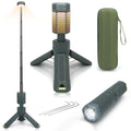 Telescopic Camping Lights,Portable Camping Lantern with Storage Bag,10500mAh Rechargeable Outdoor Adventure Emergency Light,Waterproof LED Work Lights with Magnetic (Gray)