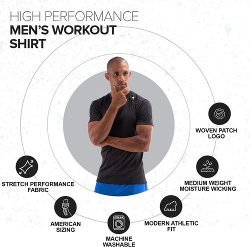 Anthem Athletics Hyperflex Men's Workout Shirt - Breathable, Fitted, Moisture-Wicking Fabric for Gym & Running