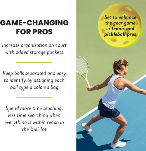 Ball Tote - Frame and Replacement Bag for Tennis and Pickleball Pro Teaching Cart