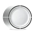 Brasserie 10.25" Dinner Plates Set - Corelle Vitrelle Triple-Layer Glass, Chip-Resistant, 6-Piece