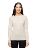 Insect Shield Women's Tri-Blend Long Sleeve T-Shirt, Light Sand, Medium