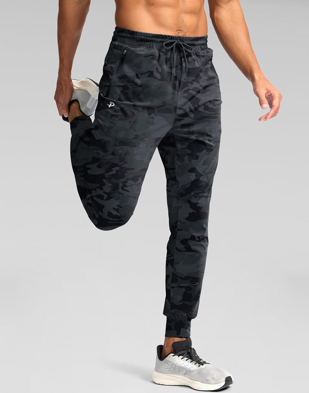 Pudolla Men's Lightweight Jogger Sweatpants - 4-Way Stretch with Pockets for Athletic Workouts