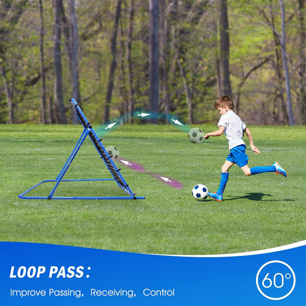 Skiennix Soccer Rebounder Net - Quick-Switch Angle Training Aid for Control & Passing | Easy Setup for All Ages