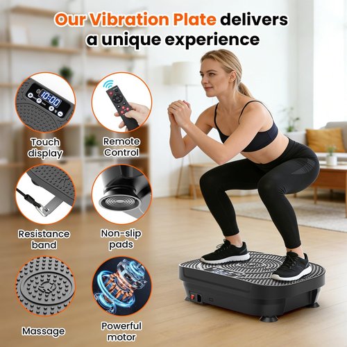 AXV Vibration Plate - Full Body Shaker Exercise Machine for Weight Loss & Lymphatic Drainage | Home Gym Fitness