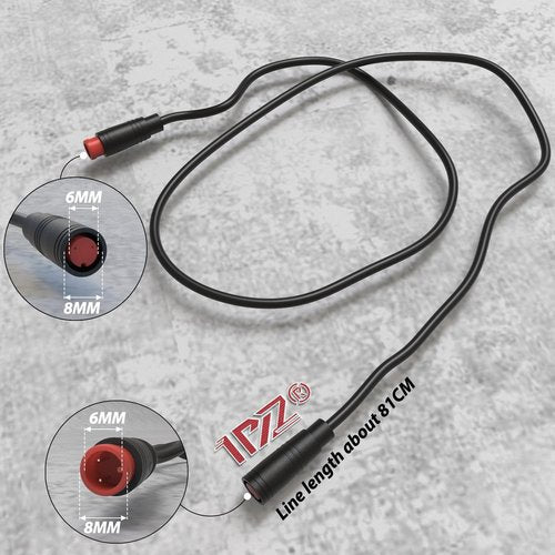1PZ EB1-X02 Durable Waterproof 2 pin Connector 2 Wires Left & Right Electronic Brake Lever Accessories for Electric Bicycle E-Bike Scooter (1 Pair)