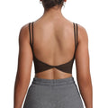 Aoxjox Women's Workout Sports Bras Fitness Yoga Crop Tank Metamorph Twist Back Cami (Mulch, Medium)