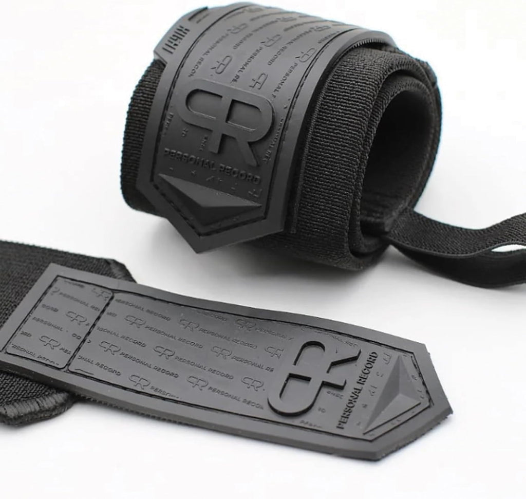 PR Personal Record Heavy Duty Wrist Wraps - Extra Wide Strap, Strong Thumb Loop, Enhanced Elasticity