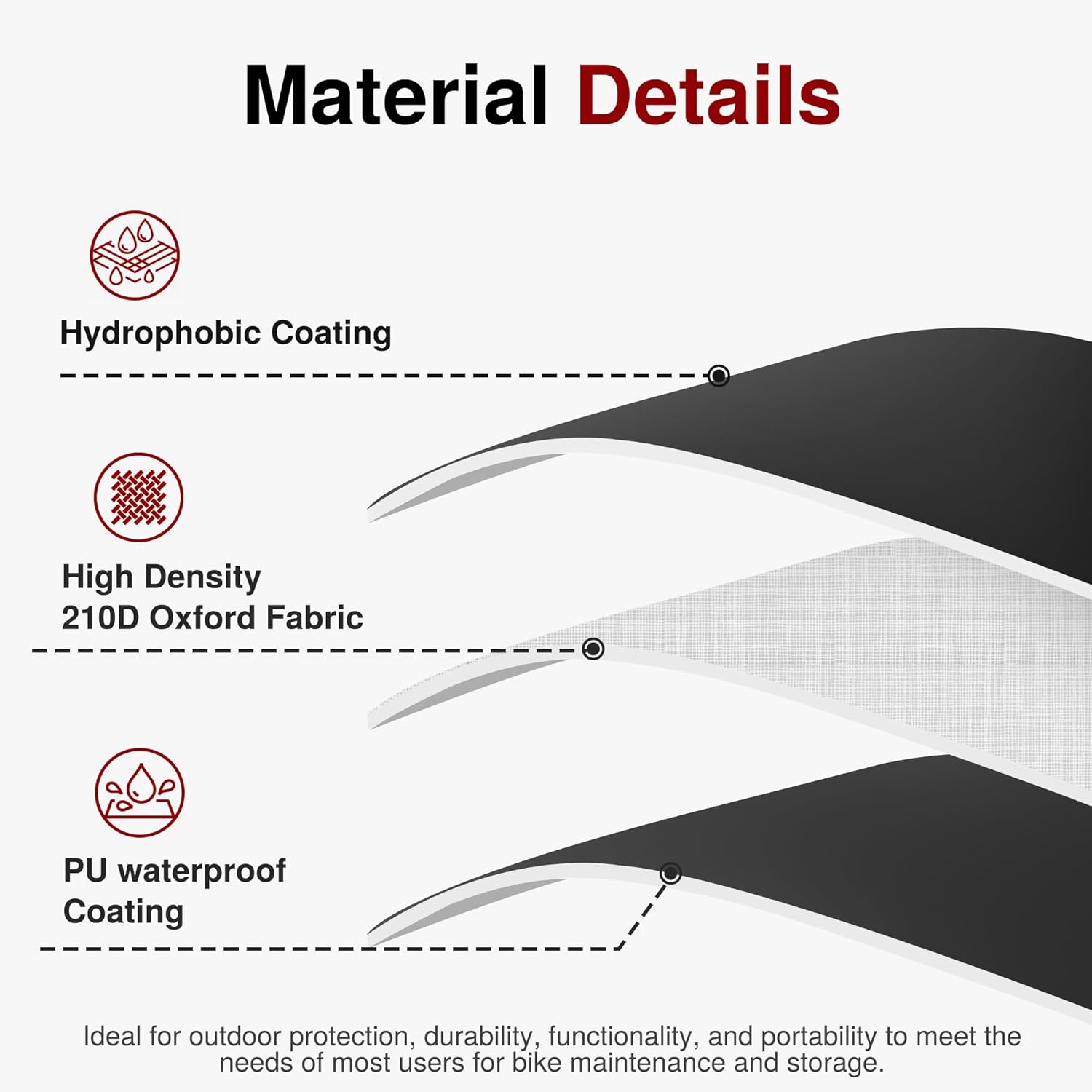 Puroma Bike Cover - 210D Waterproof Outdoor Storage for 1-3 Bikes | UV & Dust Protection, Lock Hole