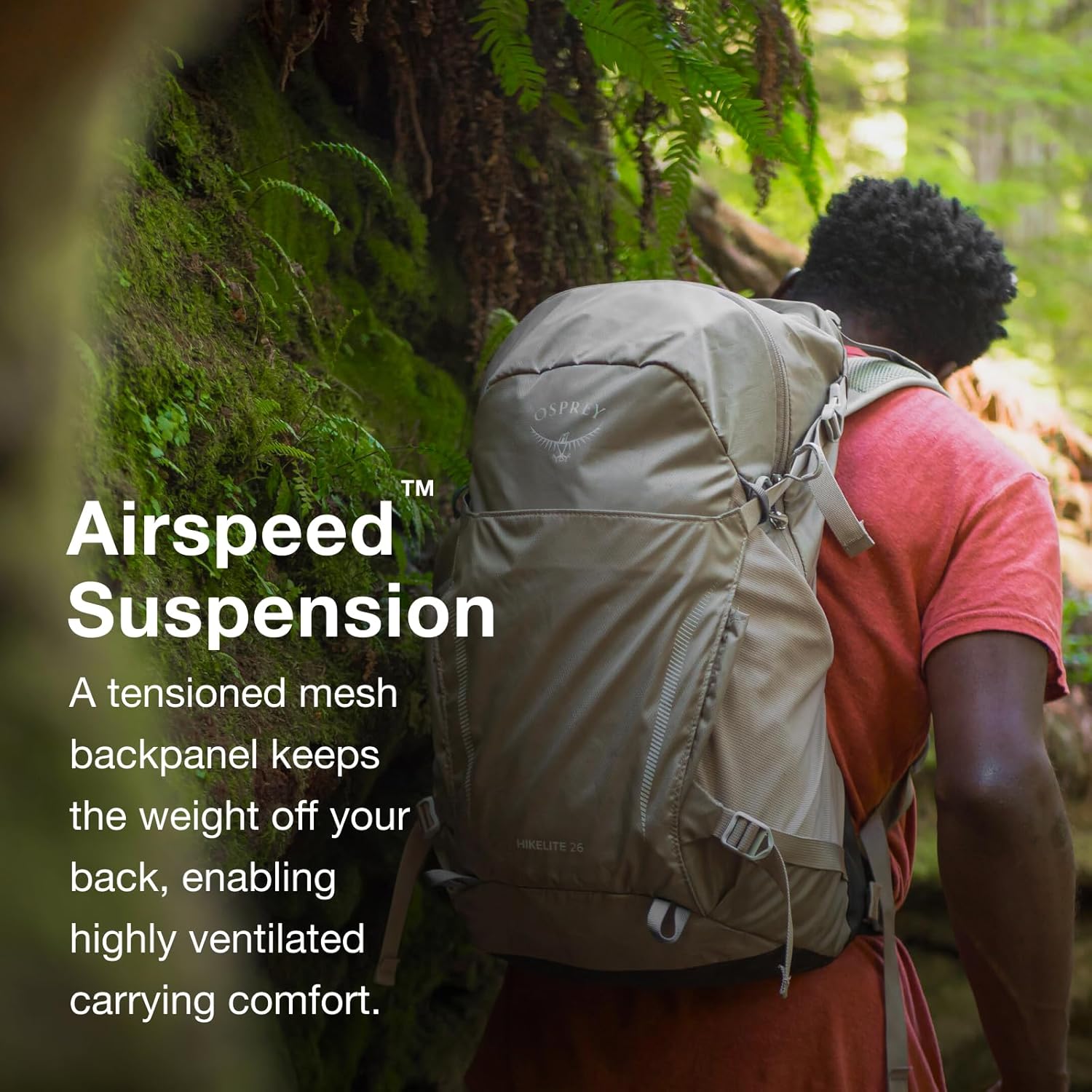 Osprey Hikelite 28L Lightweight Hiking Backpack - Durable Travel Daypack with Rain Cover | Pine Leaf Green, M/L
