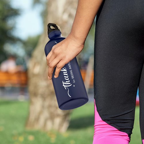 Zhehao 10 Pcs Employee Appreciation Gifts Thank You Water Bottle Gifts for Staff Coworker Lightweight Reusable Leakproof Sports Water Bottle(25 oz)