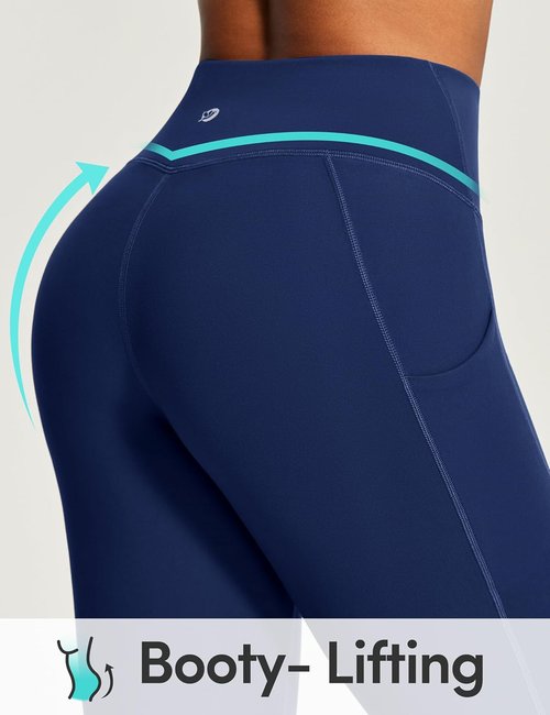 IUGA Capri Leggings - High Waisted Compression Yoga Pants with Pockets | Women's Knee Length Capris