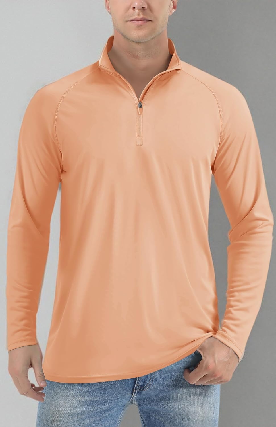 TACVASEN Men's Athletic Long Sleeve Shirt - 1/4 Zip Pullover with UPF 50+ Sun Protection | Ideal for Outdoor Running