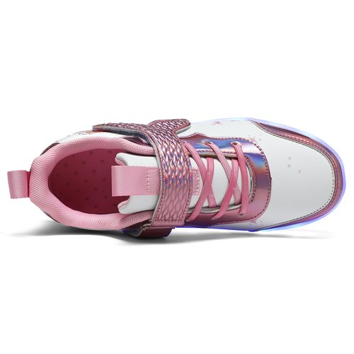 jiandian Roller Skate Shoes for Children/Kids – Detachable Wheels Sneakers for Boys & Girls | Fun, Safe & Stylish Roller Shoes Pink