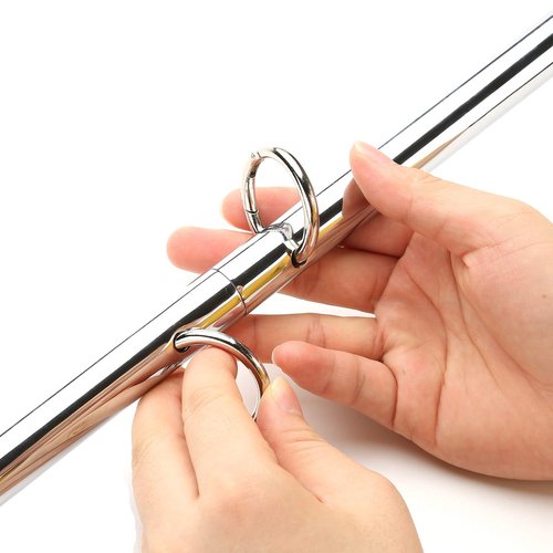 Adjustable Silvery 2 PCS 3 in 1 Spreader Bar Adjustable Straps Sports Aid Training Fitness Kit Workout Bar with Fur Flocking Storage Bag