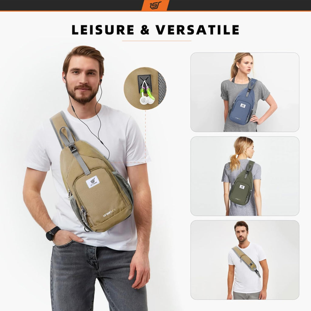 SKYSPER Sling Bag - RFID Crossbody Backpack for Travel & Hiking | Unisex Periwinkle Daypack