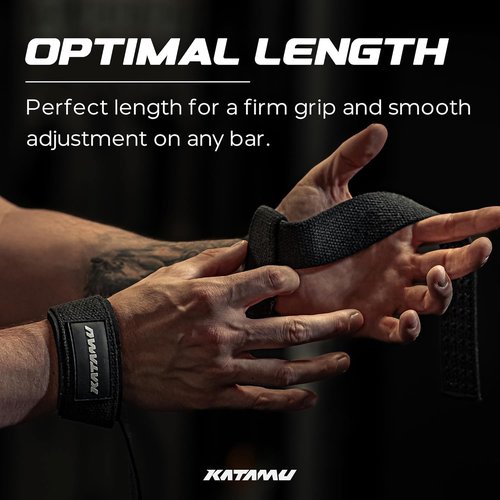 Katamu Weightlifting Straps - Premium Support for Men & Women | Enhance Squats & Powerlifting Performance