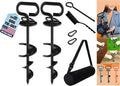 Eurmax USA Heavy-Duty Dog Tie Out Stake - Triple Lock Anchor for Large Dogs | 2-Pack Black