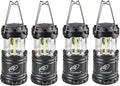 Lightahead Portable Outdoor LED Camping Lantern Set - Collapsible & Ideal for Emergencies | Black