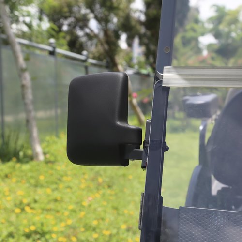 10L0L Golf Cart Side Mirrors Compatible with Yamaha Club Car EZ-GO and Others Round or Square Tube Golf Cart Roof Bracket, No-drilling Required