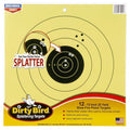 Birchwood Casey Non-Adhesive Dirty Bird Reactive Targets Practice Shooting for Indoor and Outdoor Use, 12" 25 Yard - 12 Targets