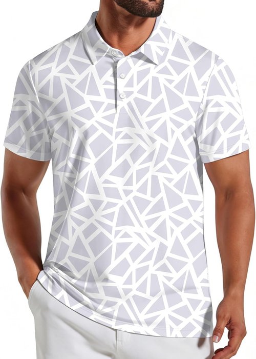 COOFANDY Men's Golf Polo Shirt - Quick Dry Performance with Moisture Wicking | Casual Print Design