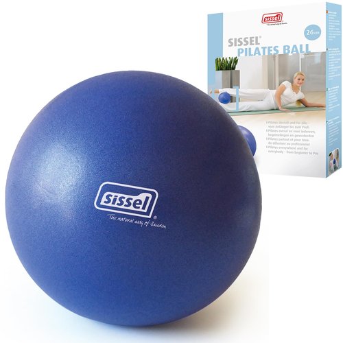 SISSEL Pilates Soft Ball Blue | 10 in | Phthalate- & Latex-Free PVC | for Deep Relaxation & Muscle Strengthening | 340 lbs Capacity | Includes Exercise Guide