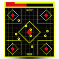 PTPHJEG 12x13 Inch Splatter Adhesive Fluorescent Yellow Shooting Target Stickers - Compatible with Handguns, Rifles, BB Guns, Airsoft, Pellet Guns (25 Pack)