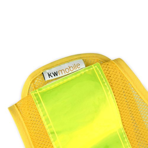 kwmobile LED Light Safety Vest - High Visibility Waistcoat Traffic Outdoor Night Warning Reflector Clothing Reflective