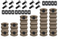 GOTICAL Pack of 6-7 Slots, 5 Slots, 3 Slots Rail - l 12 Screw and 12 Nuts with 3 Allen Wrench