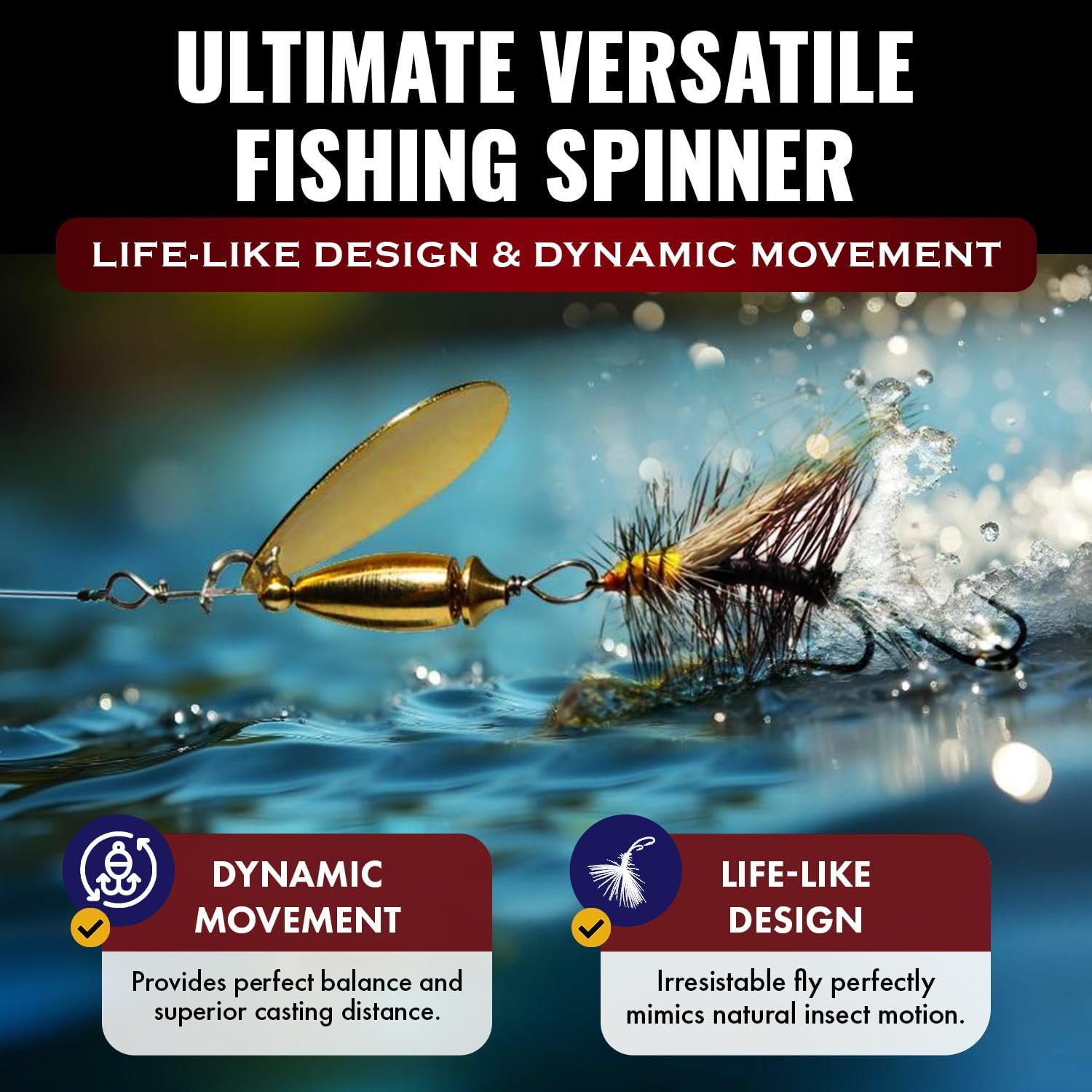 RoxStar Fly Strikers | Versatile Fishing Spinner Proven to Out-Fish Any Spinner | Hand-Tied in The USA for Trout, Bass, Steelhead