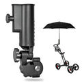 SANXIACAR Heavy-Duty Golf Push Cart Umbrella Holder Aluminum Base 180° Adjustable for Stroller Bike Wheelchair Bicycle Mobility Scooter Beach Chair Universal Windproof Umbrella Mount