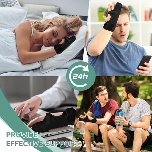 Mezeic Pinky Ring Finger Splint, Boxer Fractures Finger Support for Right & Left Hand, Metacarpal Little Trigger Fingers Immobilizer Straightener Hand Brace for Arthritis, Tendonitis, Pain Relief