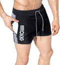 BROKIG Men's 5" Gym Shorts - Lightweight Bodybuilding & Weightlifting with Zipper Pockets