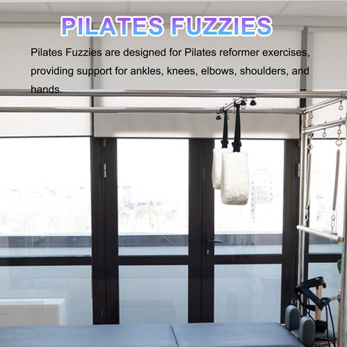 Lights Mountain Adjustable Pilates Fuzzies Straps - Premium Plush Cuffs for Pilates Cadillac Reformer, Pilates Equipment for Home and Studio, Provides Comfort, Stability, and Support During Workouts