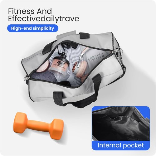 C&F BOGMOST Small Gym Bag - Lightweight Waterproof Duffel for Travel & Workouts | Grey, Large