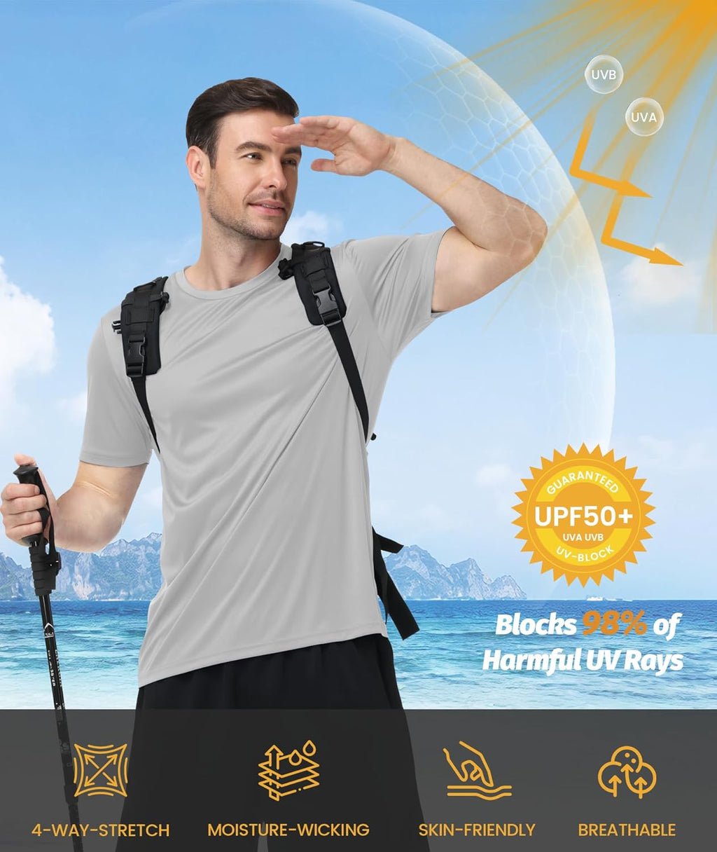 ZITY Men's Athletic T-Shirts - UPF 50+ Fast-Dry Moisture-Wicking Workout Shirts | 3-Pack Set