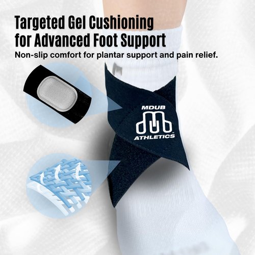 MDUB Ankle X Strap for Achilles Tendon and Planter Fasciitis Support, 1 Pack, Ankle Tendonitis Pain Relief Support Brace, Hiking, Soccer, Basketball, Running, Tennis, Volleyball & Pickleball