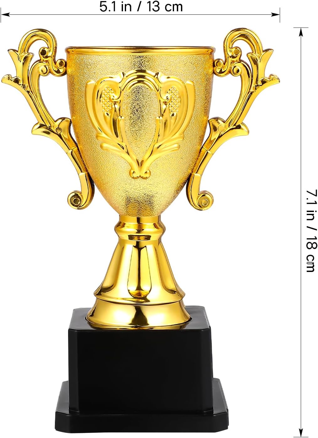 TOYANDONA Gold Plastic Trophy - 5.6 Inch Award Cup for Kids' Sports Competitions & Celebrations